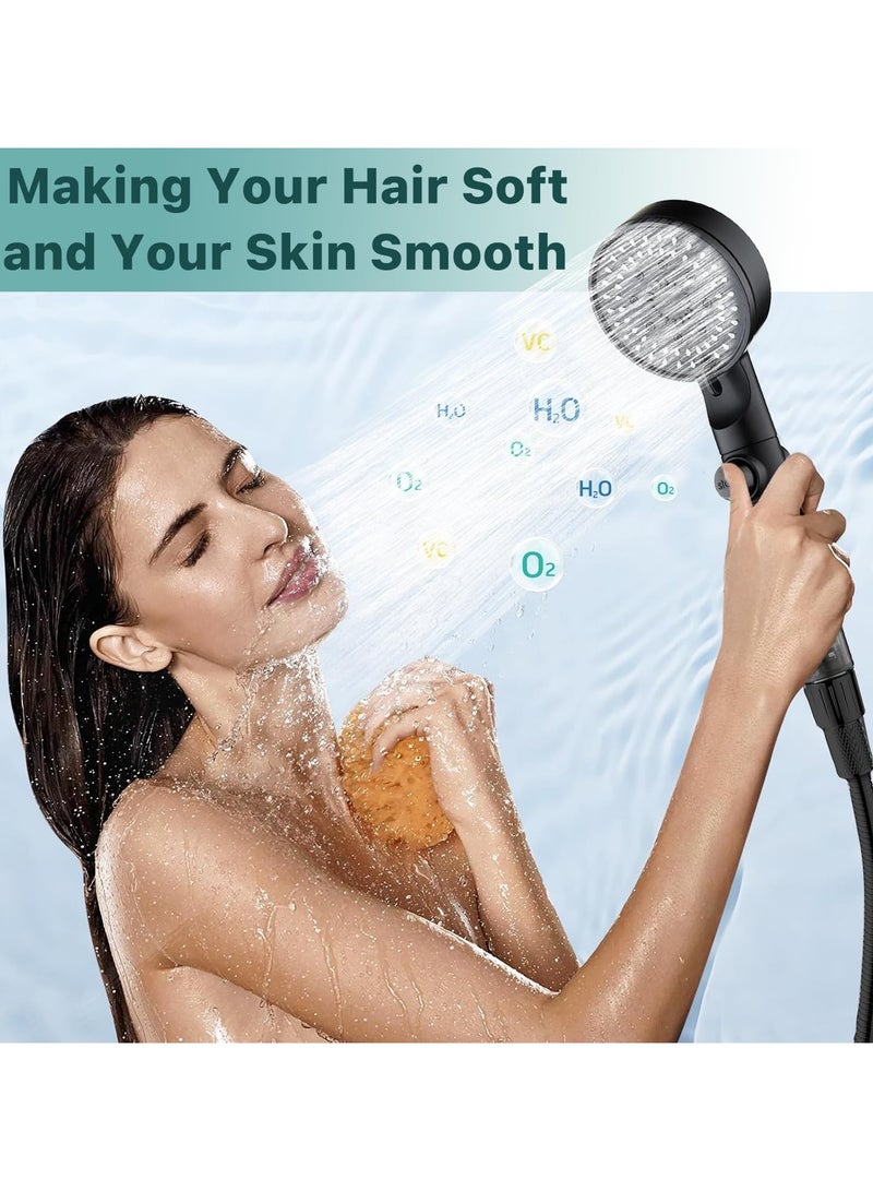 عام **رأس دوش عالي الضغط مع وحدة يدوية وفلتر، 5 أوضاع للرش، 5 فلاتر استبدال، تدفق نفاث عالي الضغط للماء العسر، مفتاح تشغيل/إيقاف وفتحة دوش للحيوانات الأليفة، موفر للماء، سهل التركيب.** - Image 5